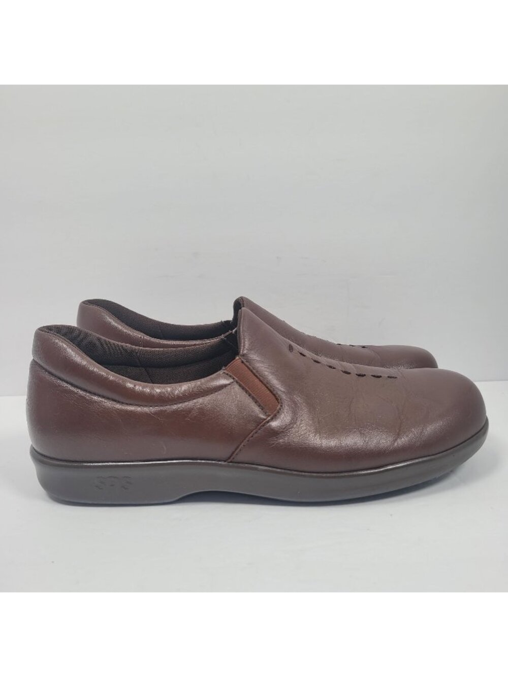 SAS Women's Brown Leather Slip On Loafers US Size 10N - Picture 1 of 8